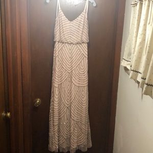 Adrianna Papell Art deco blouson beaded gown